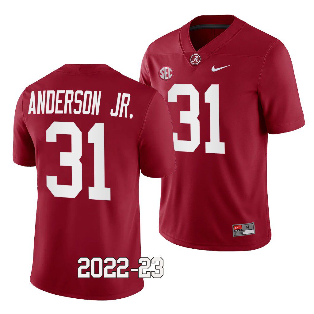 Men's Alabama Crimson Tide Will Anderson Jr. #31 Crimson 2022-23 Uniform NCAA College Football Jersey